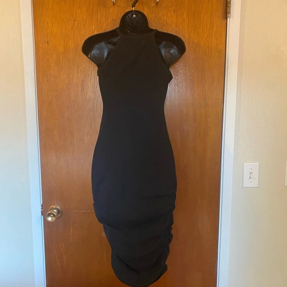 🆕 Forever Rose Couture Black Racer Back Dress with Necklace - Picture 6 of 14